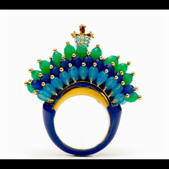 NWT Rare Kate Spade Plume Peacock 🦚 Ring Size 5 - Picture 3 of 5